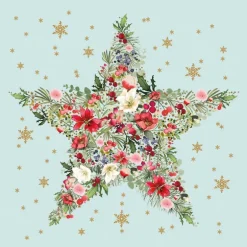 Beautiful Christmas Star blue papirservietter, 33x33 cm