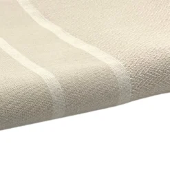 Beige & hvid 100x200 Hamam håndklæde stribet