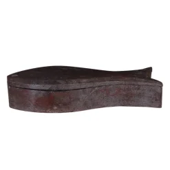 Fisk træskrin m. drejelåg