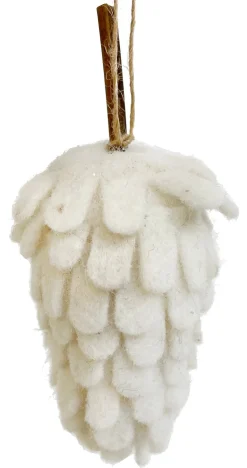 Fyrrekogle i hvid uld