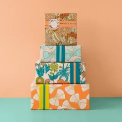 Gavepapir - Flower Field Gold