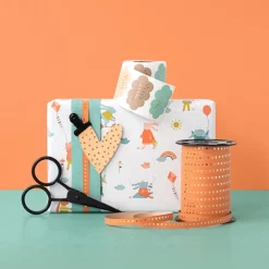 Gavepapir - Sweet Bunny Misty Green