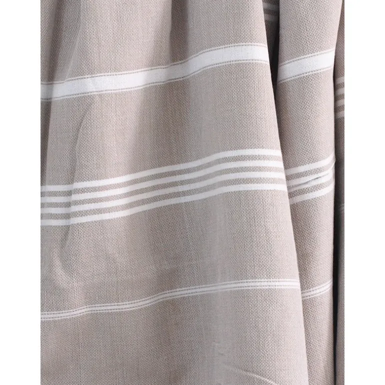 Hamam håndklæde Grey-beige/White - 220x160 cm