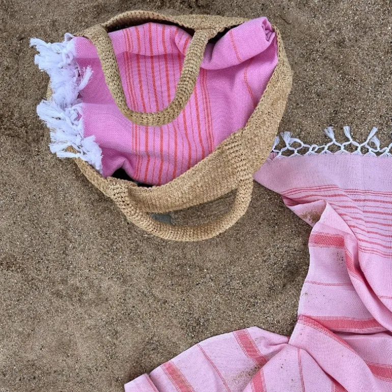 Hamam håndklæde Sorbet/Mandarin - 170x100 cm