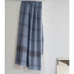 Hamam håndklæde Steel blue/ Dark blue - 170x100 cm