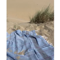 Hamam håndklæde Steel blue/ Dark blue - 170x100 cm