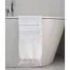 Hamam håndklæde White/lightblue - 170x100 cm
