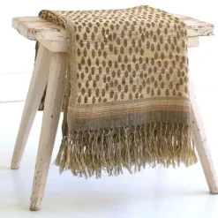 Jaguar plaid i Hør og silke 130x170 cm