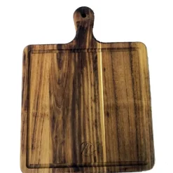 Kvadratisk skærebræt - Teaktræ 25x25cm