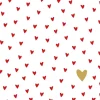 Little Hearts papirservietter, 33x33 cm