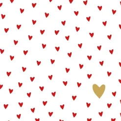 Little Hearts papirservietter, 33x33 cm