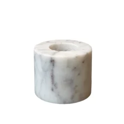 Lysestage i hvid marmor