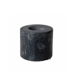 Lysestage I sort marmor