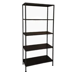 Metal reol 80x35x175 cm - Sort