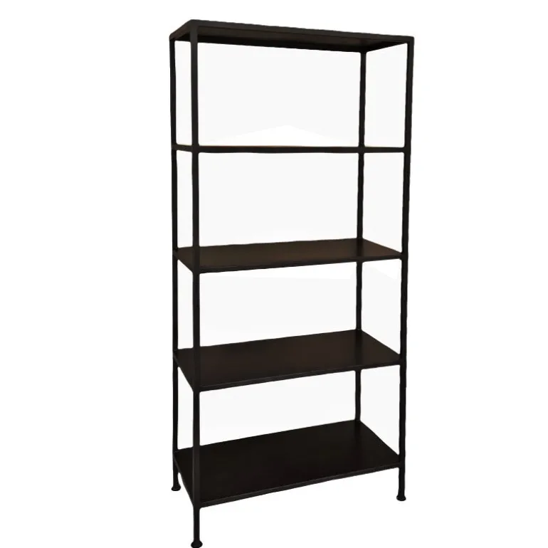 Metal reol 80x35x175 cm - Sort