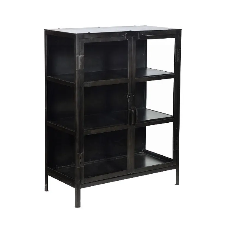 Metal Vitrine 100 cm - Sort