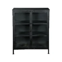 Metal Vitrine 100 cm - Sort
