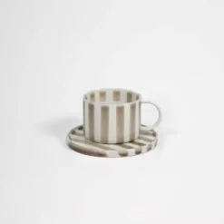 Monica Beige Kaffekop m. underkop