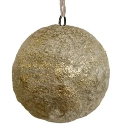 Papmache julekugle forgyldt