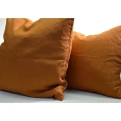 Pudebetræk i organisk hør - Safran 50x50 cm