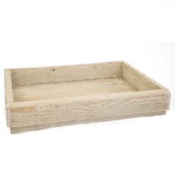 Rektangulær træbakke