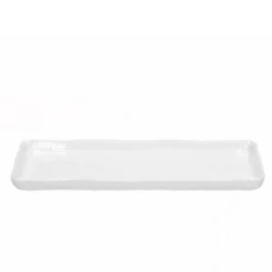 Retangulær asiet hvid Porcelino