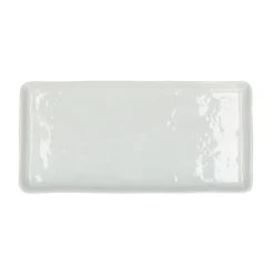 Retangulær asiet hvid Porcelino