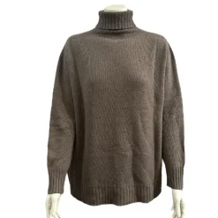 Rullekrave i Cashmere blend - Taupe