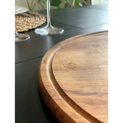 Rundt skærebræt - Teaktræ Ø30 cm