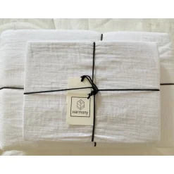 Sengelagen med elastik hjørner Dili 140x200 cm - Blanc