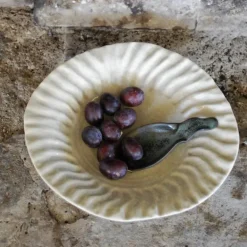 Stor pastatallerken beige DASHI