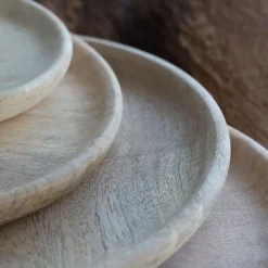 Tallerken Lys Mangotræ, Ø12 cm