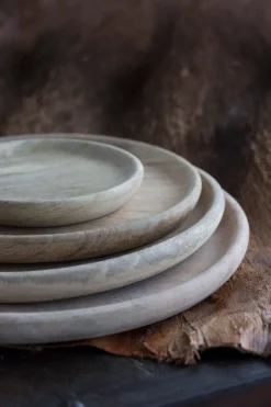 Tallerken Lys Mangotræ, Ø19 cm