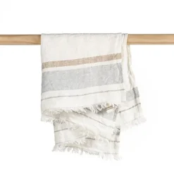 Throw 110x180 Oyster stripe