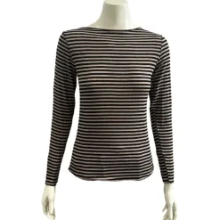 T-shirt med cashmere Sort/Camel