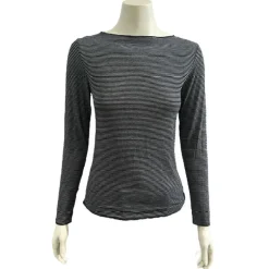 T-shirt med cashmere Sort/Grå