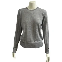 Tynd strik med cashmere - Grå