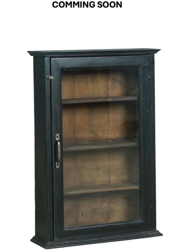 Vægskab TT04 - 46x14x68 cm Sort